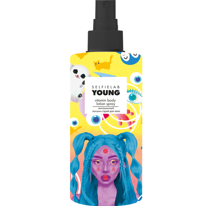 Вітамінний лосьйон-спрей для тіла Selfielab Young Vitamin Body Lotion Spray
