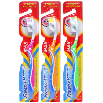 Зубна щітка средньої жорсткості Meggi Fresh&White Max Effect