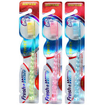 Зубна щітка м'яка Meggi Fresh&White Twist