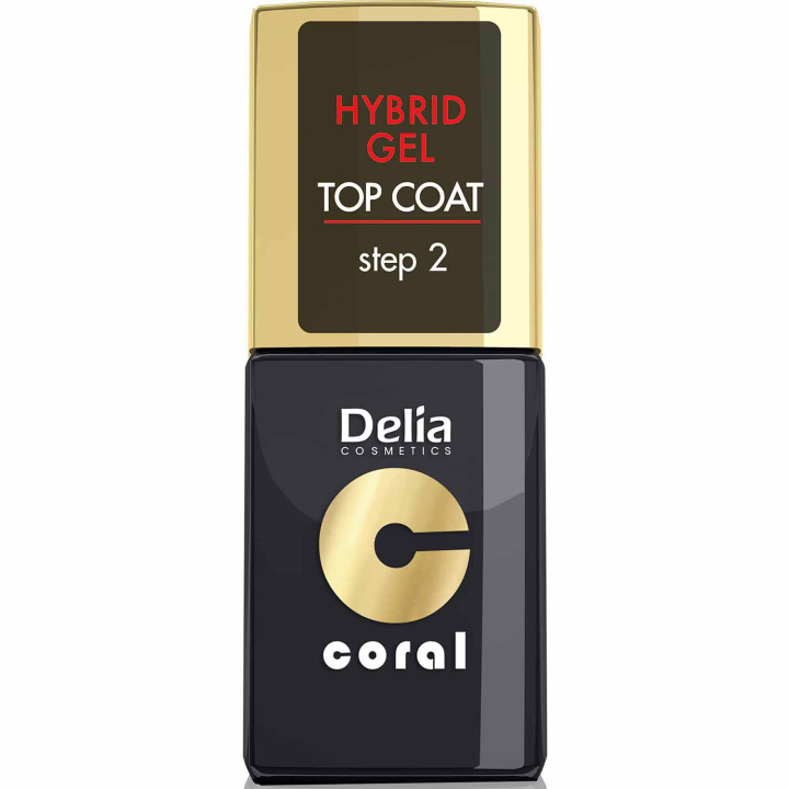 Топове покриття Delia Coral Hybrid Top Coat Gel 11 мл