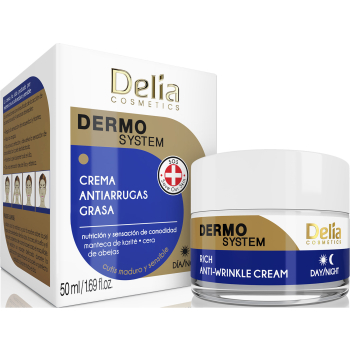 Крем для обличчя, антивіковий, живильний Delia Dermo System Rich Anti-Wrinkle Cream 50 мл