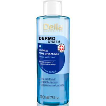 Двофазна рідина для зняття макіяжу навколо очей і губ Delia Dermo System The Be-phase Makeup Remover 200 мл