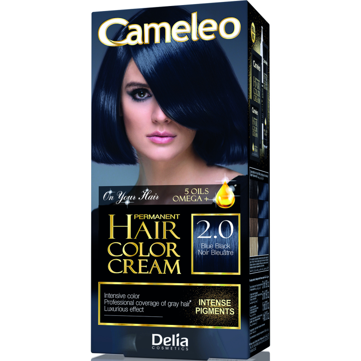 Фарба для волосся Delia Cameleo OMEGA plus 5 олій Blue Black 50 мл