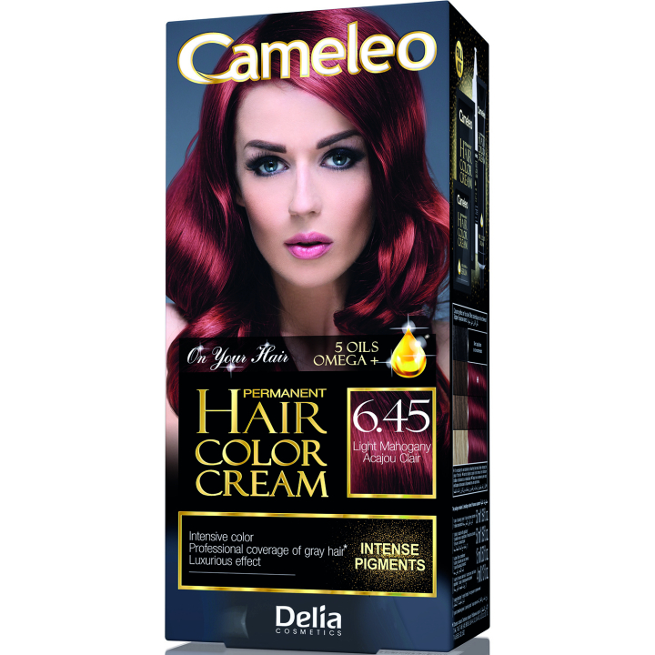 Фарба для волосся Delia Cameleo OMEGA plus 5 олій Light Mahogany 50 мл