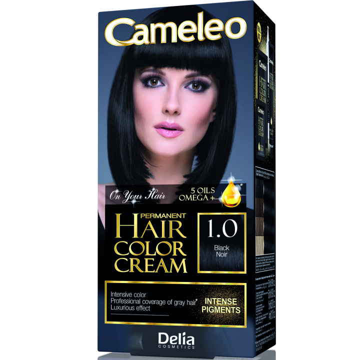 Фарба для волосся Delia Cameleo OMEGA plus 5 олій Black 50 мл