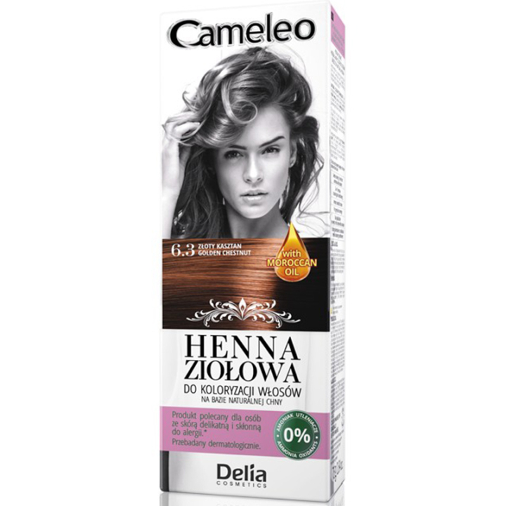 Фарба для волосся трав'яна з хною Delia Cameleo Golden Chestnut 75 мл