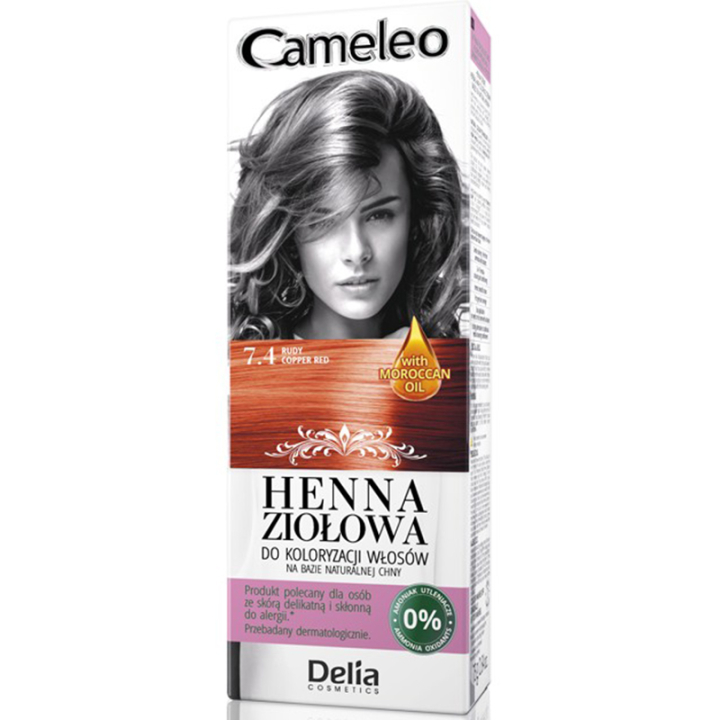 Фарба для волосся трав'яна з хною Delia Cameleo Copper Red 75 мл