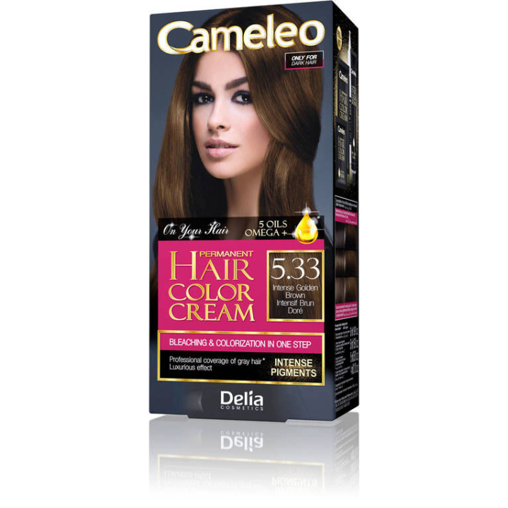 Фарба для волосся Delia Cameleo OMEGA plus 5 олій Intense golden chestnut