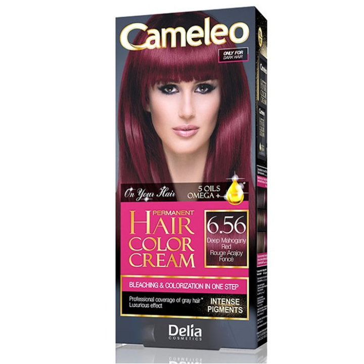 Фарба для волосся Delia Cameleo OMEGA plus 5 олій Red mahogany