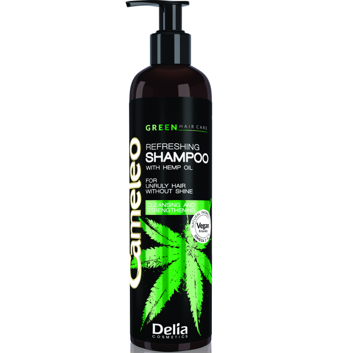 Освіжаючий шампунь з маслом конопель Delia Cosmetics Cameleo Green Shampoo 250 мл