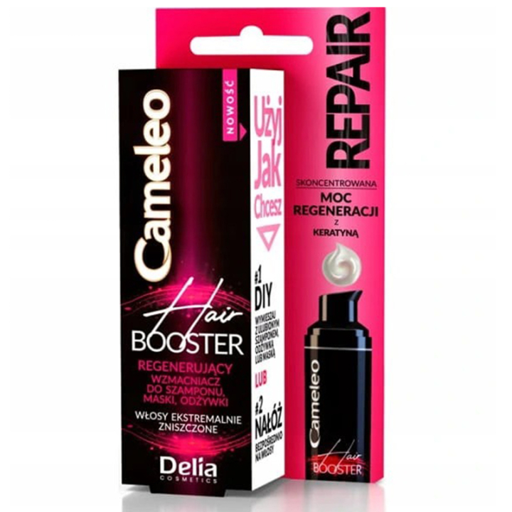 Підсилювач шампуню, маски, кондиціонера Delia Cameleo Hair Booster Regenerating Amplifier з кератином 30 мл