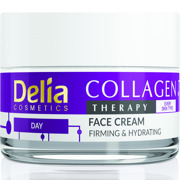 Крем для обличчя зволожуючий Delia Collagen Therapy 50 мл