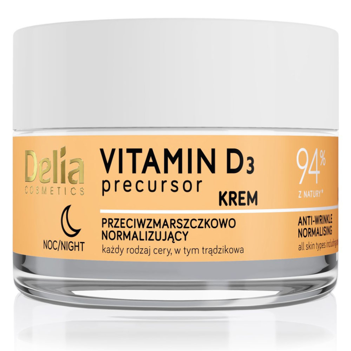 Крем для обличчя проти зморшок нічний Delia Vitamin D3