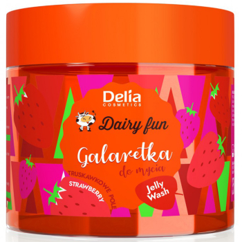 Желе для миття тіла Delia Dairy Fun Полуниця