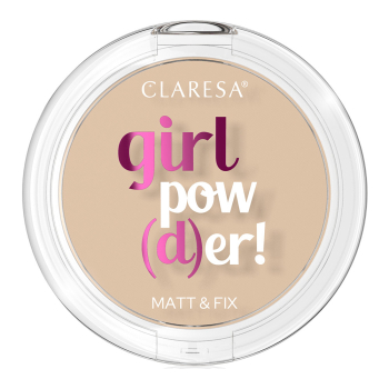 Пудра для обличчя Claresa компактна з природним матовим ефектом Girl Powder тон 01 Translucent
