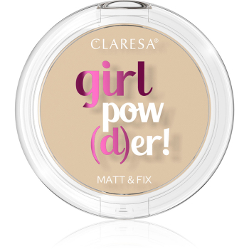 Пудра для обличчя Claresa компактна з природним матовим ефектом Girl Powder тон 01 Natural Beige
