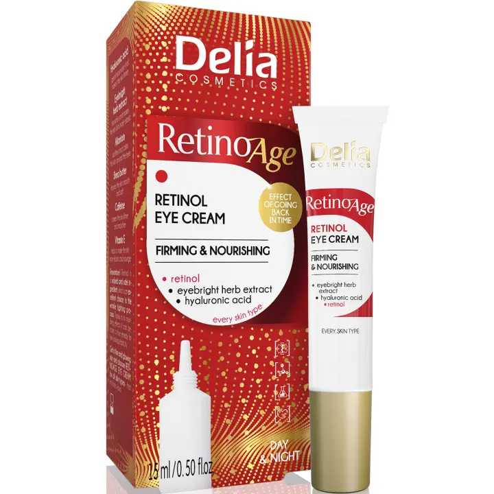 Крем для шкіри навколо очей Delia Retinoage Day Night 15 мл