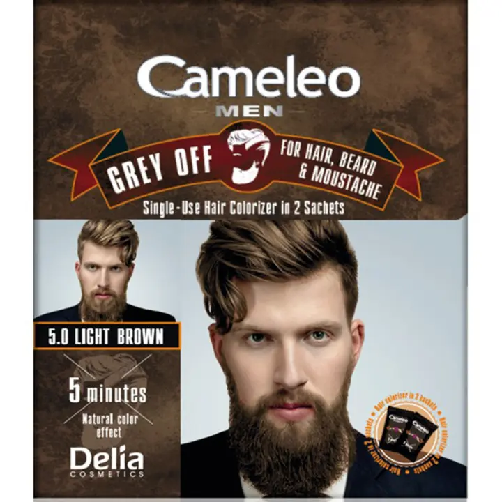 Фарба для волосся, бороди, вусів Delia Cameleo Men Grey Off Light Brown