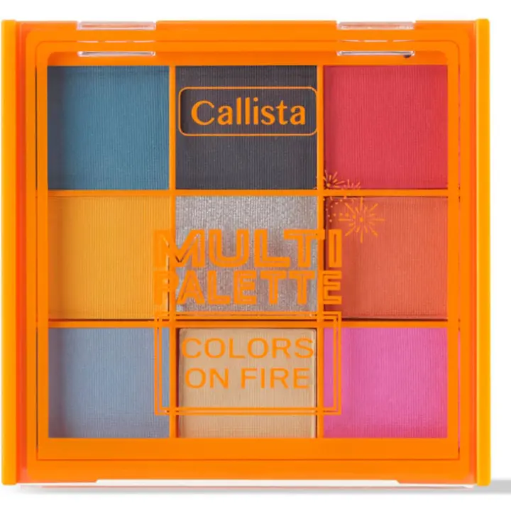 Callista Палетка тіней для повік MULTI PALETTE тон 101 Colors On Fire 0,79г x 9