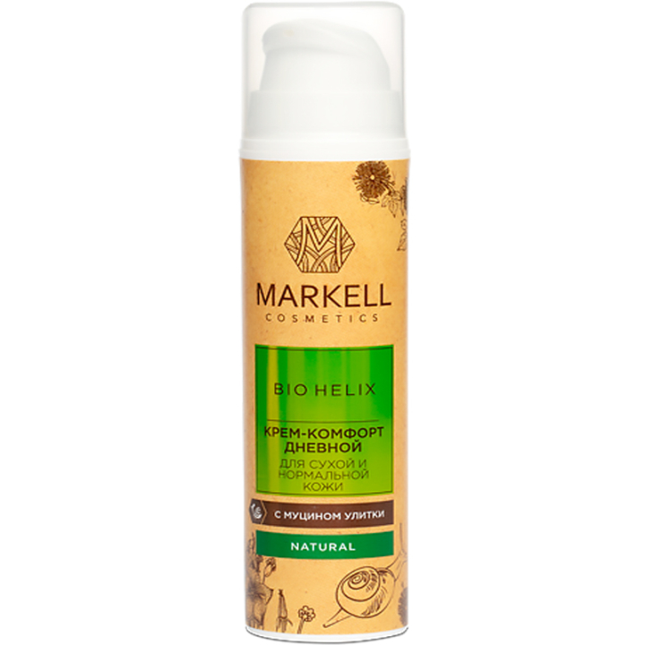 Крем-комфорт для обличчя Markell Bio Helix з муцином равлика для сухої та нормальної шкіри