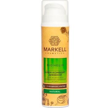 Крем-комфорт для лица Markell Bio Helix с муцином улитки для жирной и комбинированной кожи
