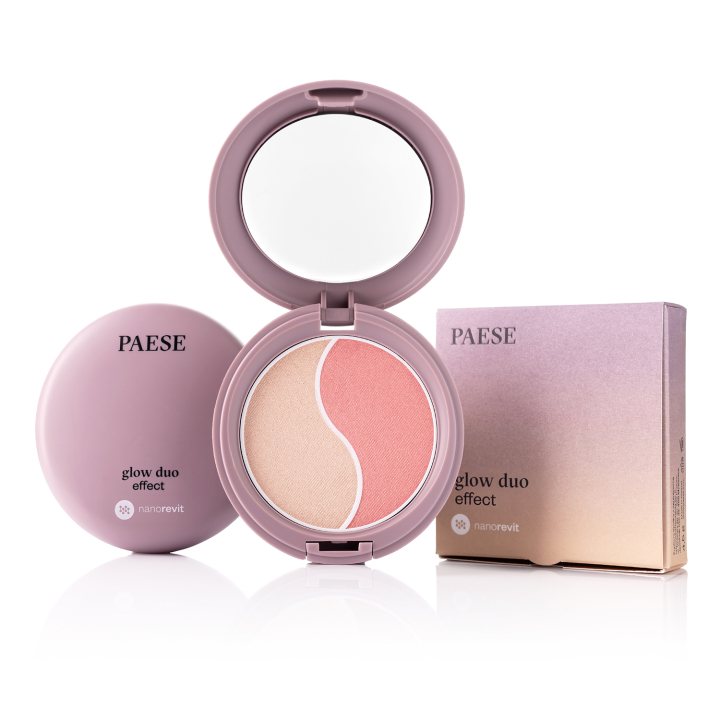 Хайлайтер та рум’яна Paese Nanorevit Glow Duo Effect Blush Highlighter 4.5 г